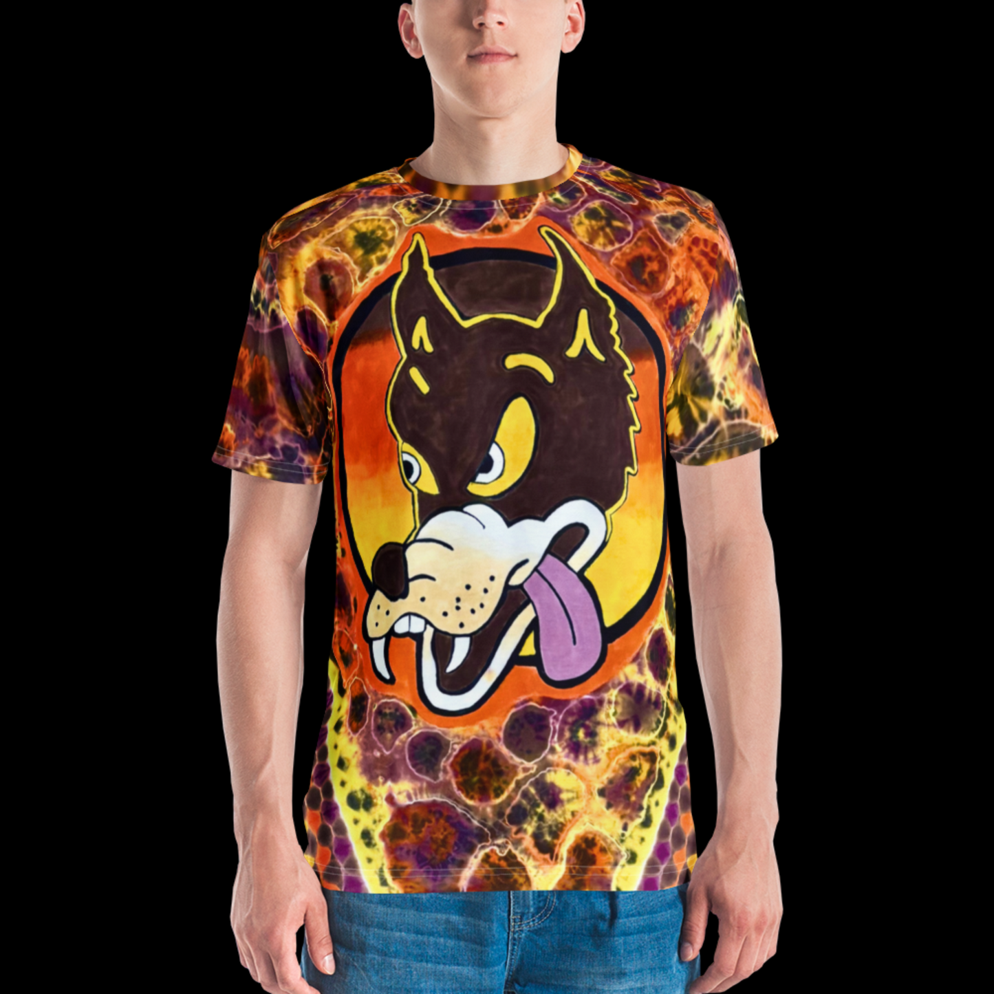 "Wolf" by Riah Poly Print T-Shirt
