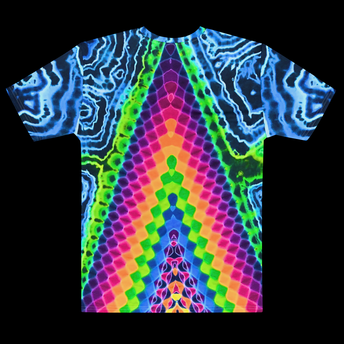 "Rainbow Lagoon" by Riah Cotton Print T-Shirt