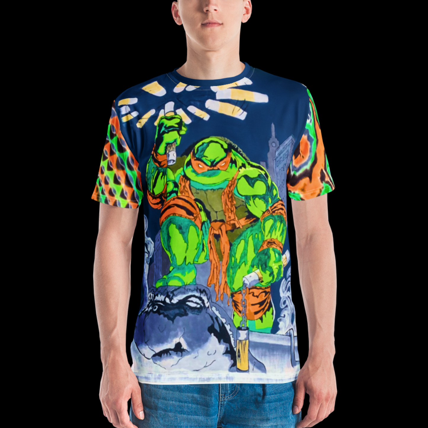 "Michelangelo" by Riah Cotton Print T-Shirt