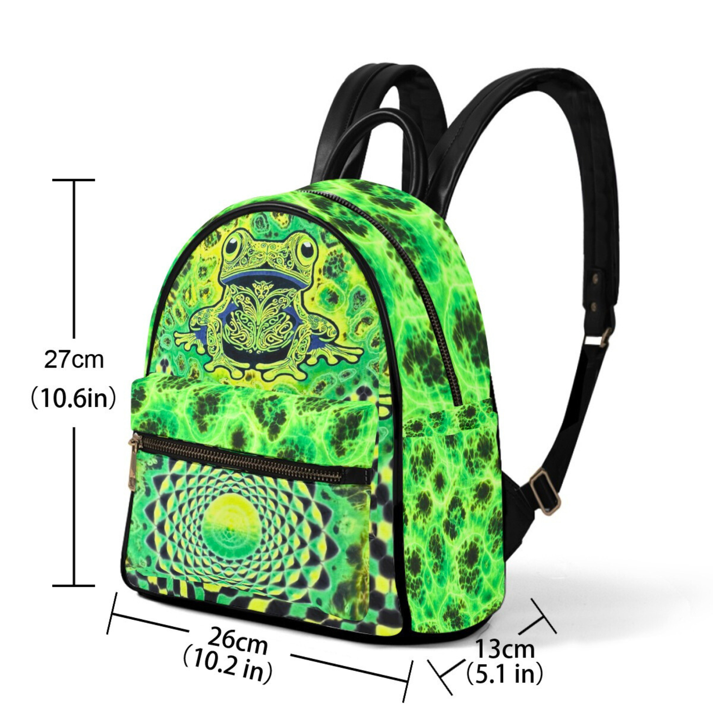 "Neon Night Hopper" Mini Print Backpack
