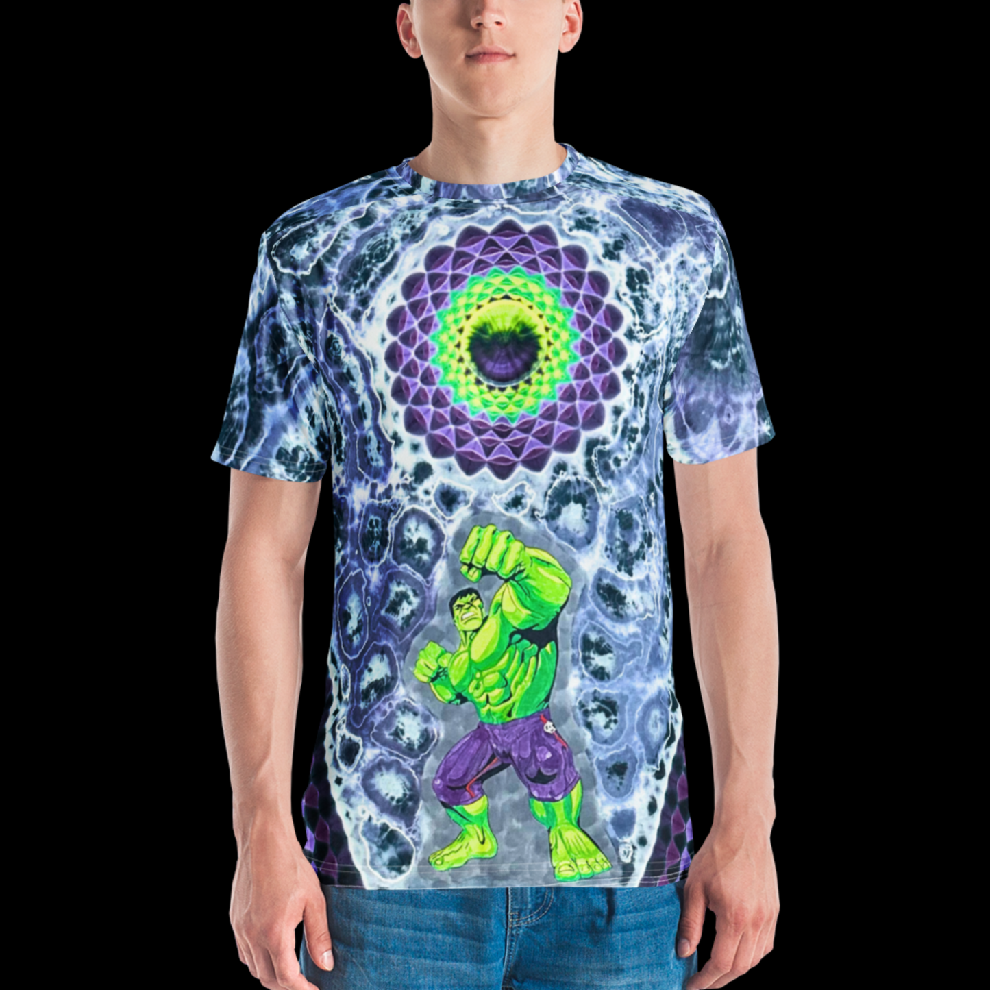 "Smash" by Riah Cotton Print T-Shirt