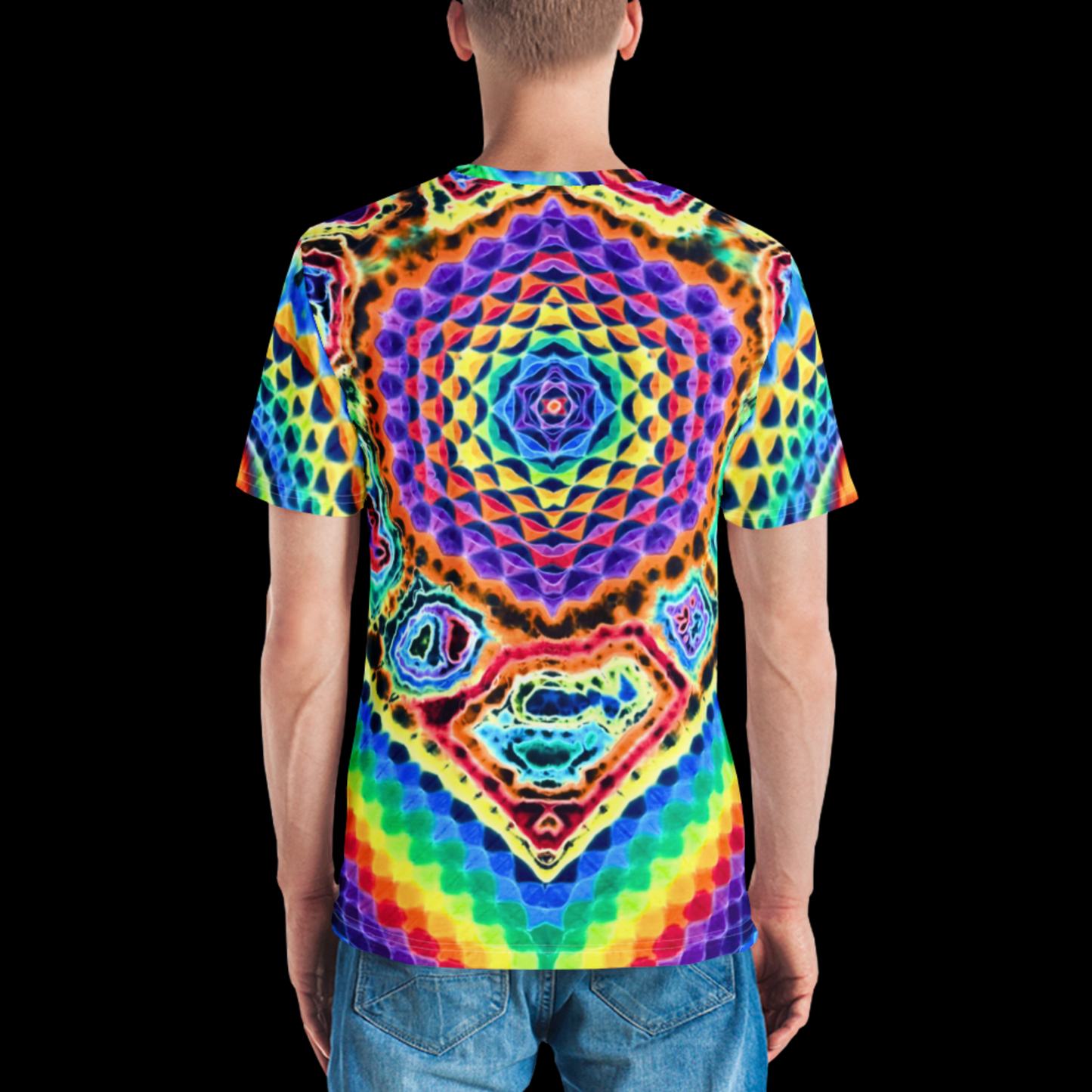 "Rainbow Maze" by Riah Poly Print T-Shirt