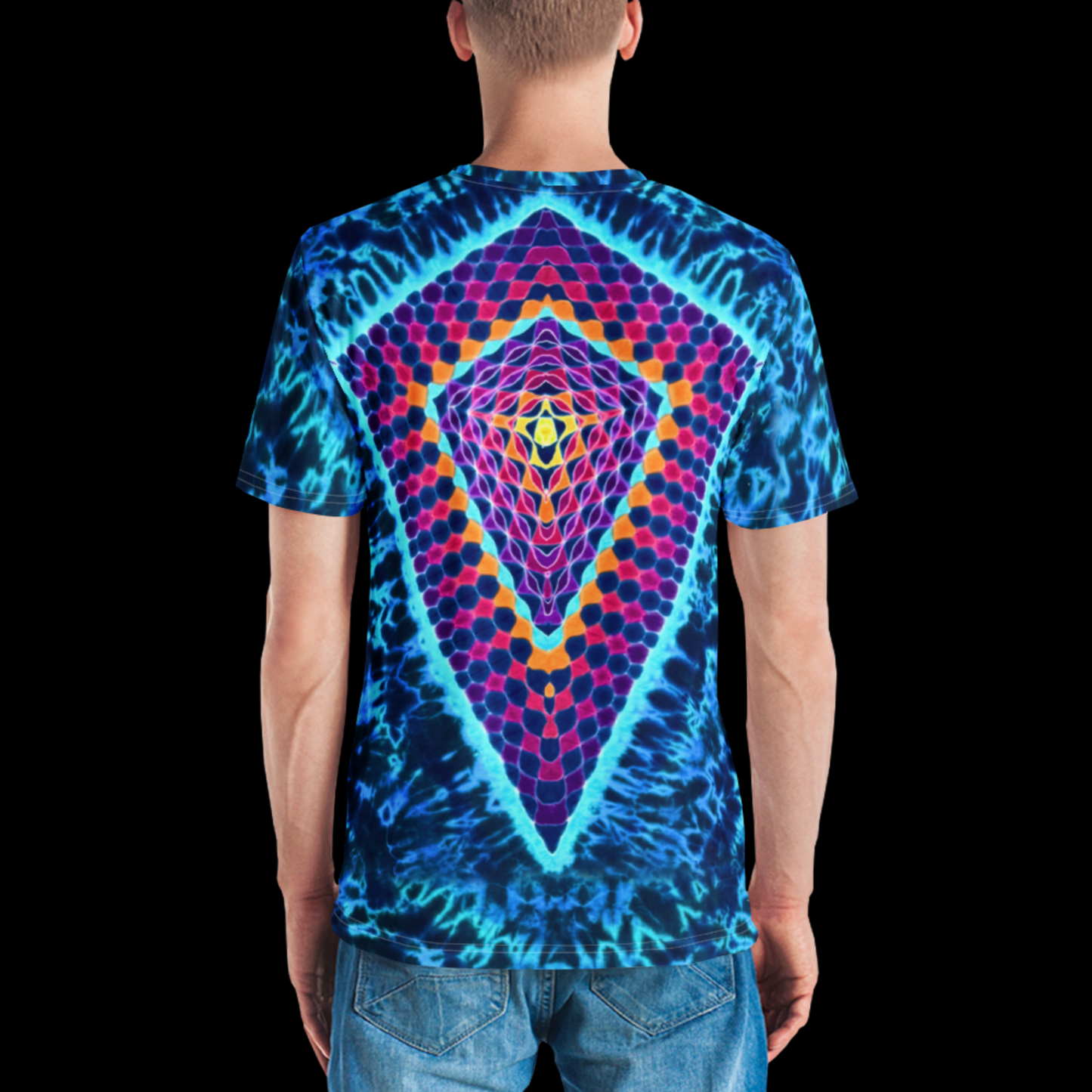 "Bermuda Breeze" by Riah Poly Print T-Shirt
