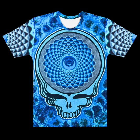 "Sapphire Stealie" Cotton Print T-Shirt (NOT HAND TIED AND DYED)