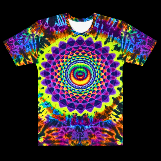 "Rainbow Haze" by Riah Cotton Print T-Shirt
