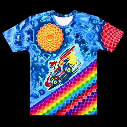 "Rainbow Drift" Cotton Print T-Shirt