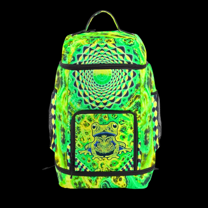 "Neon Night Hopper" Multifunctional Print Backpack