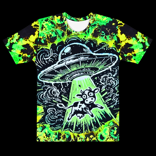 "Udder Worldly" Cotton Print T-Shirt (NOT HAND TIED AND DYED)