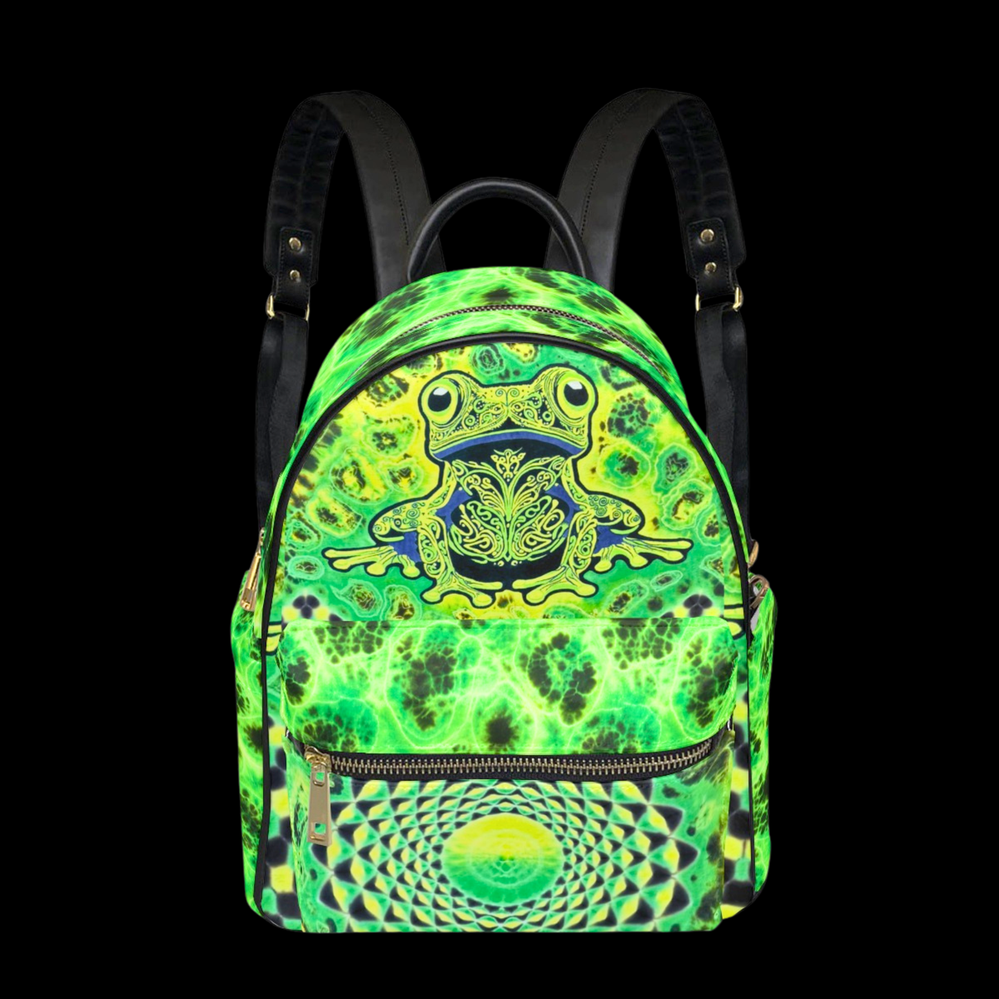 "Neon Night Hopper" Mini Print Backpack