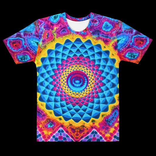"Psychedelic Scoops" Poly Print T-Shirt