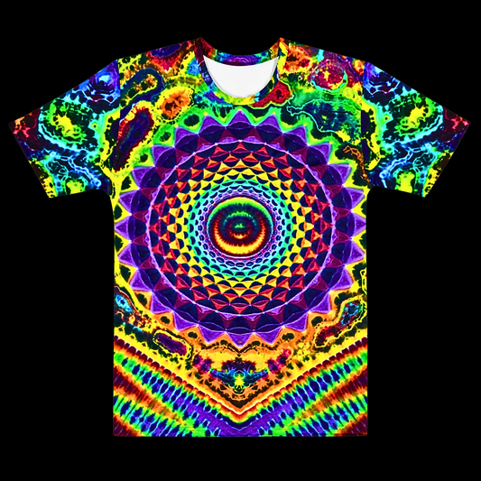 "Rainbow Pulse" Cotton Print T-Shirt (NOT HAND TIED AND DYED"
