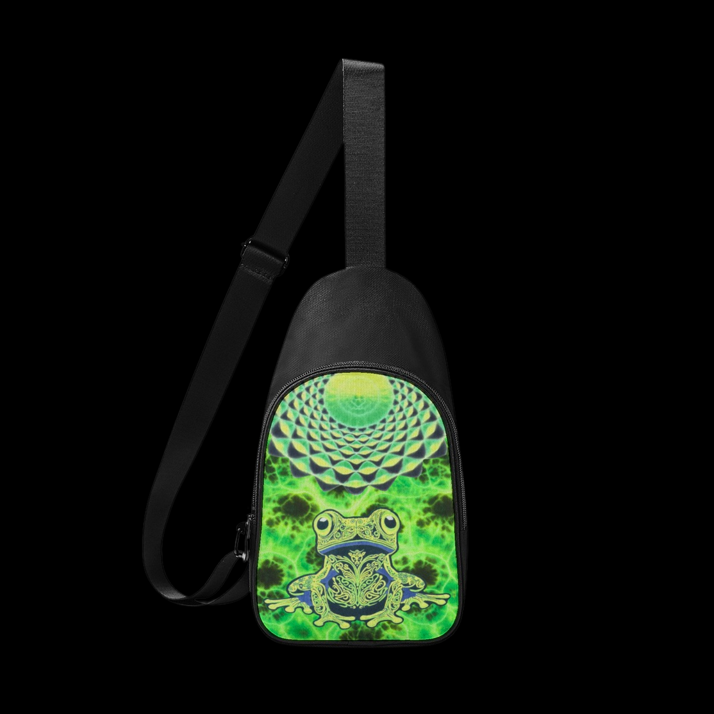 "Neon Night Hopper" Print Chest Bag