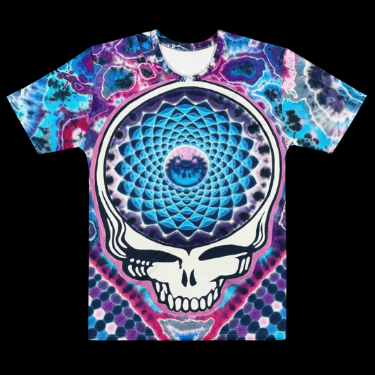 "Stealie Heater 2" by Riah Cotton Print T-Shirt