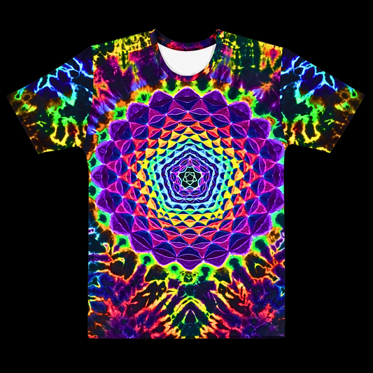 "Pentagon Mandala" Cotton Print T-Shirt (NOT HAND TIED AND DYED)