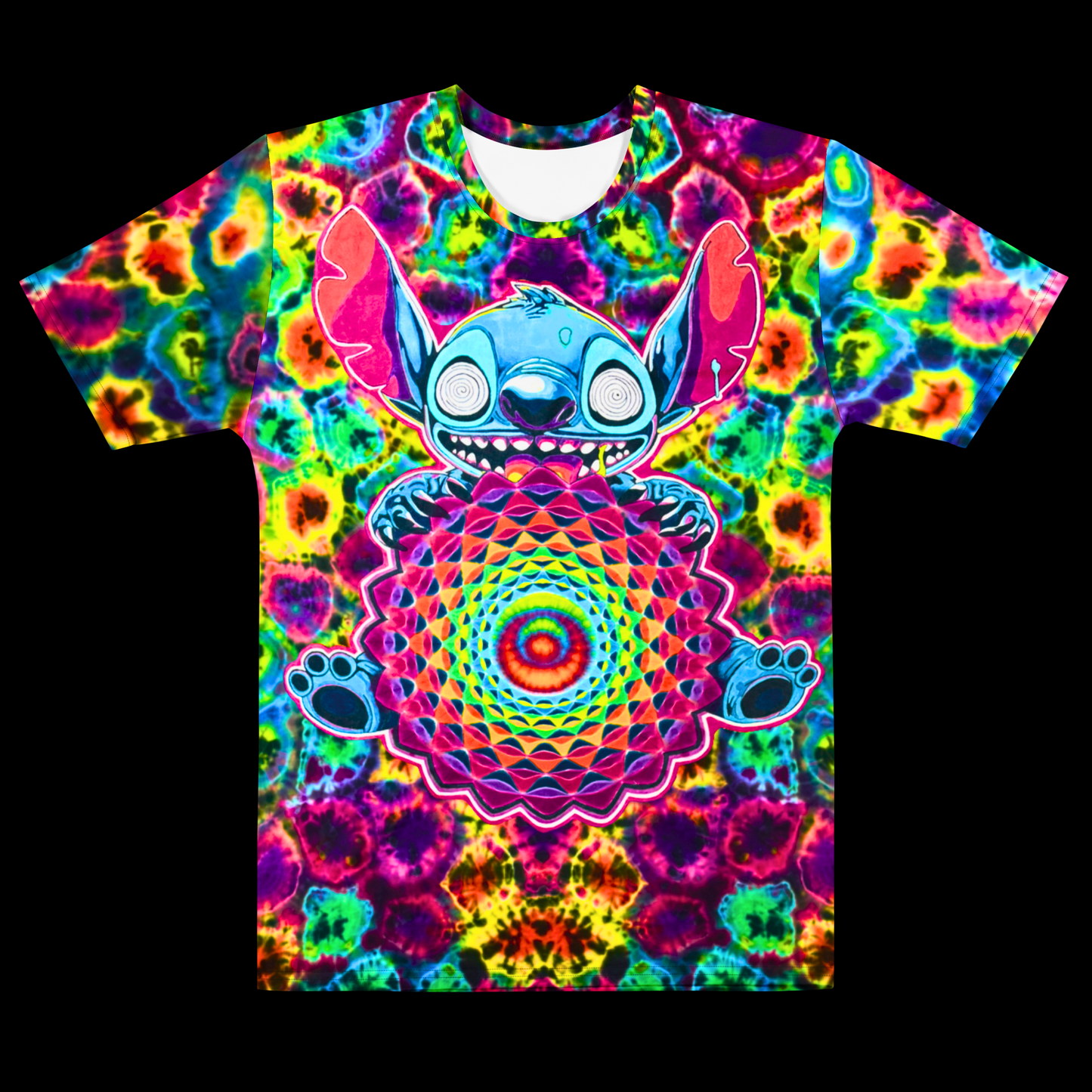"Hypno-Stitch" Poly Print T-Shirt