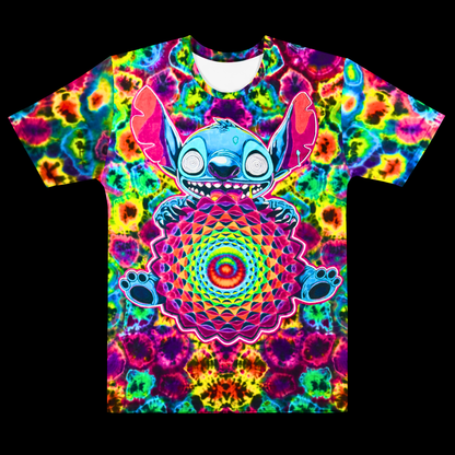 "Hypno-Stitch" Poly Print T-Shirt