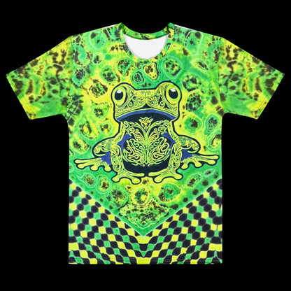 "Neon Night Hopper" Cotton Print T-Shirt