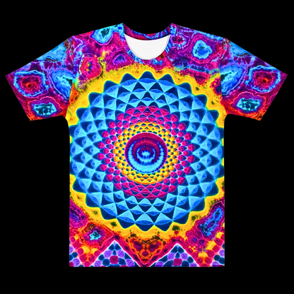 "Psychedelic Scoops" Cotton Print T-Shirt (NOT HAND TIED AND DYED)