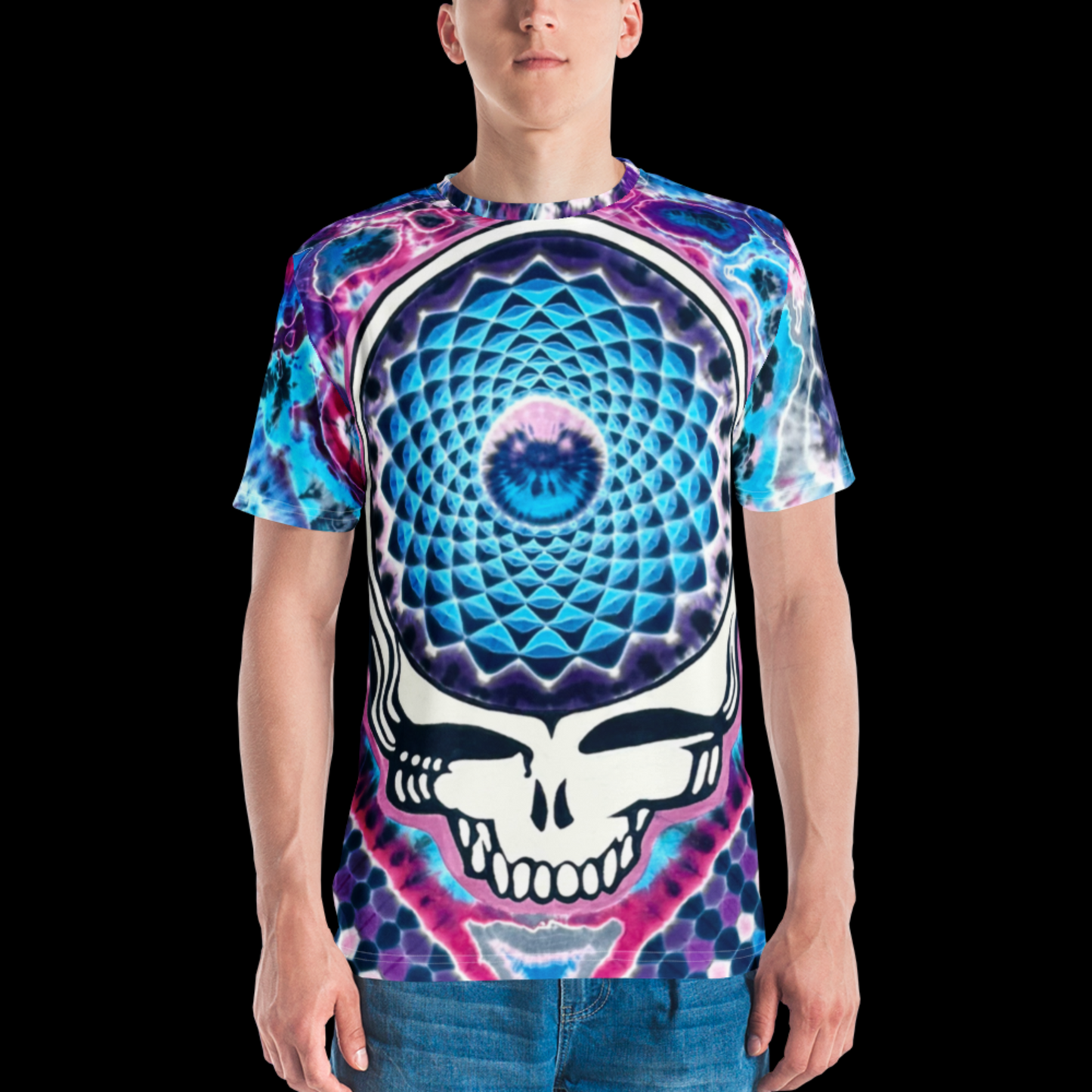 "Stealie Heater 2" by Riah Cotton Print T-Shirt