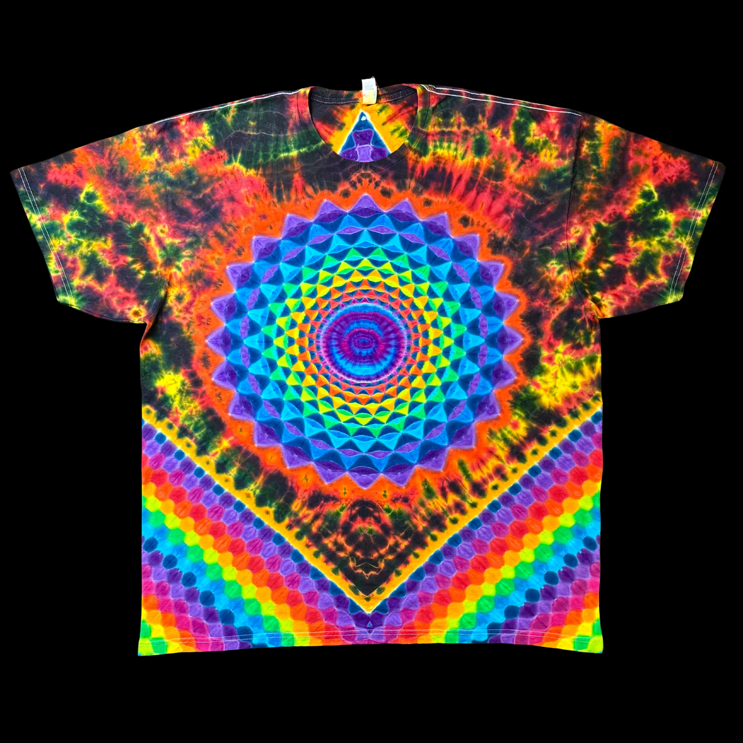 "Ignited Aura" Tie Dye T-Shirt SIZE 2XL (HANDMADE ORIGINAL)