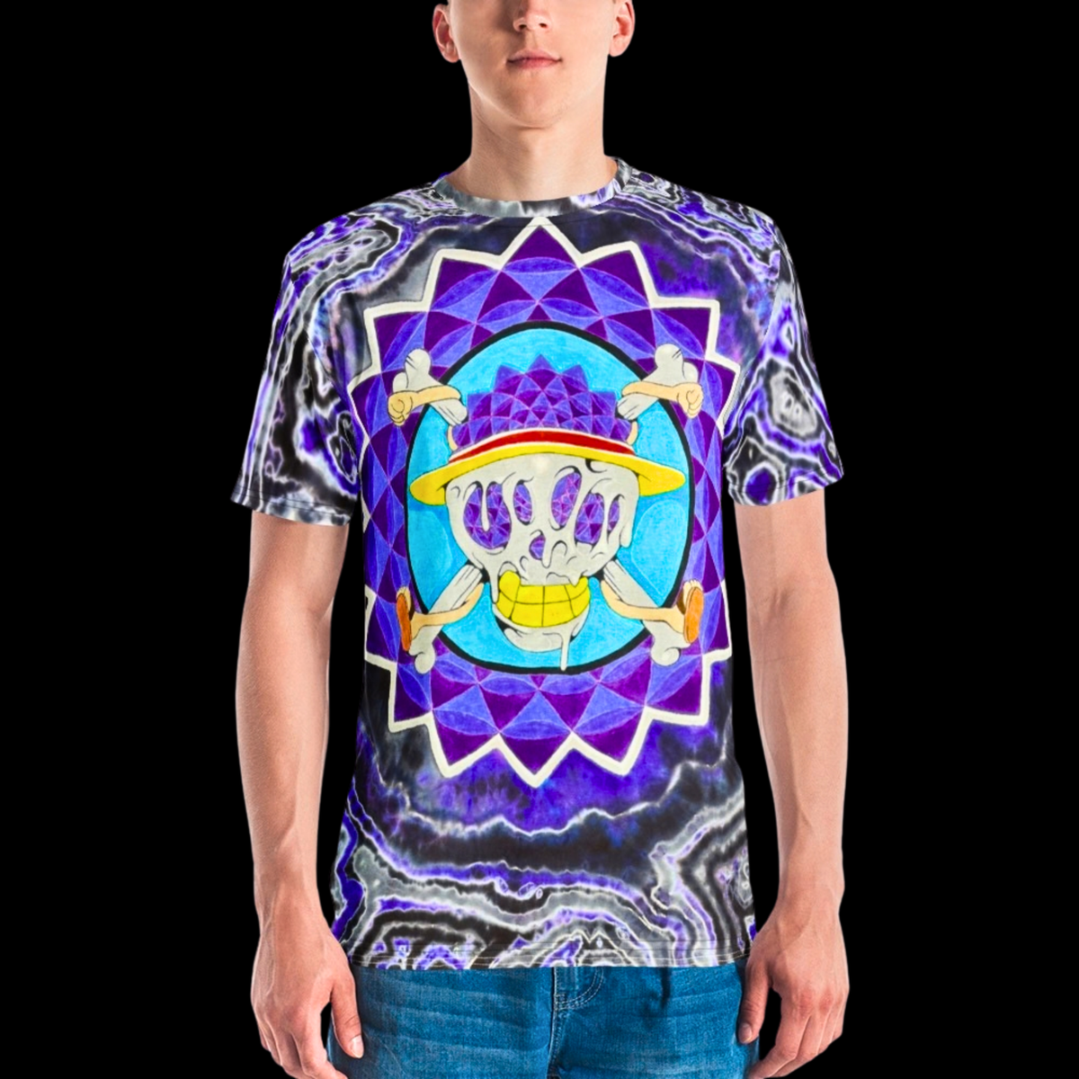 "Nebula Roger" Cotton Print T-Shirt