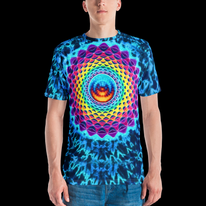 "Bermuda Breeze" by Riah Poly Print T-Shirt