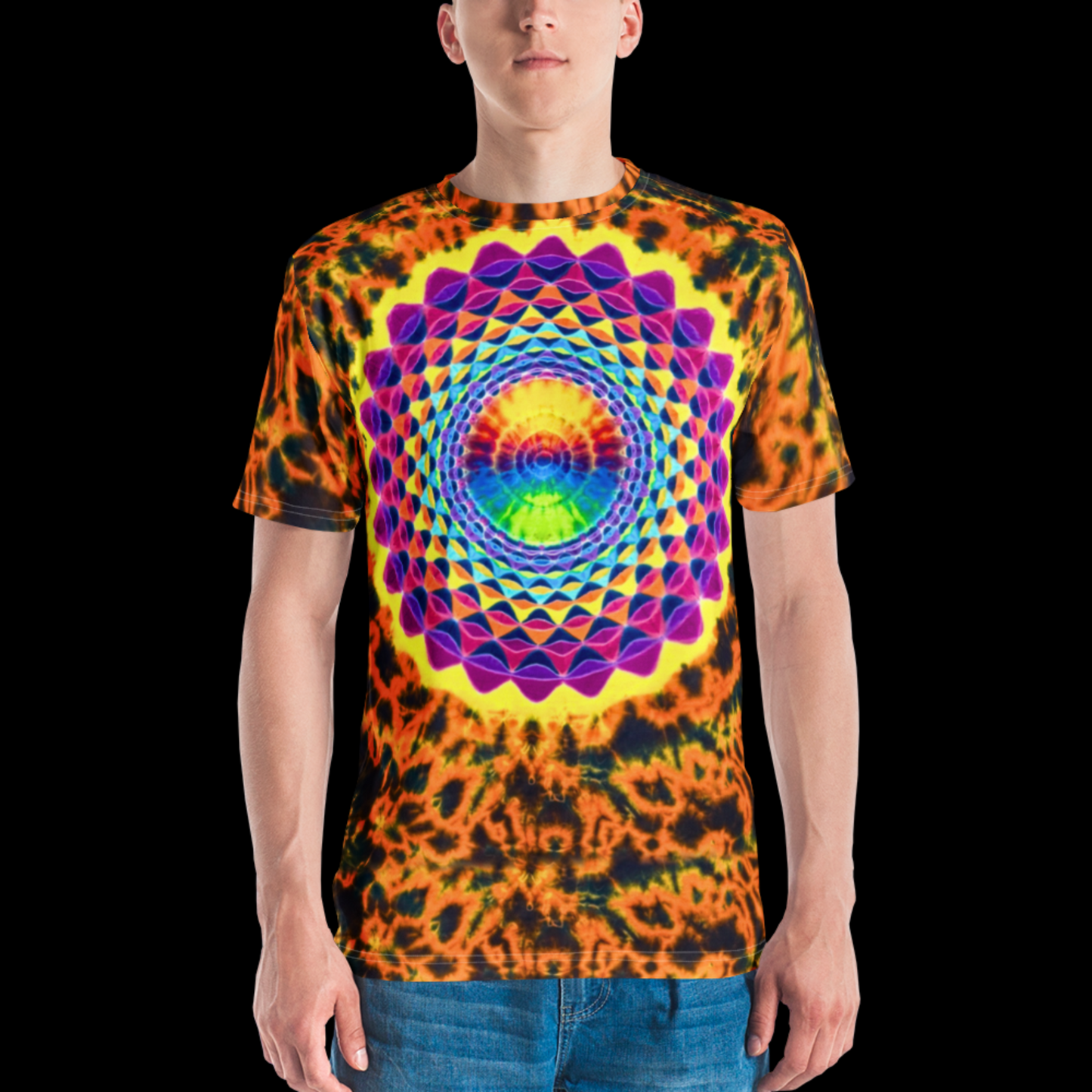 "Fireball" by Riah Cotton Print T-Shirt
