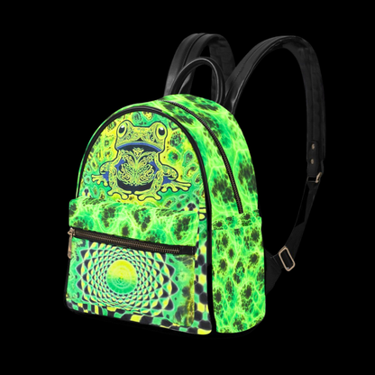 "Neon Night Hopper" Mini Print Backpack