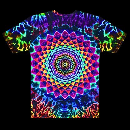 "Pentagon Mandala" Cotton Print T-Shirt (NOT HAND TIED AND DYED)