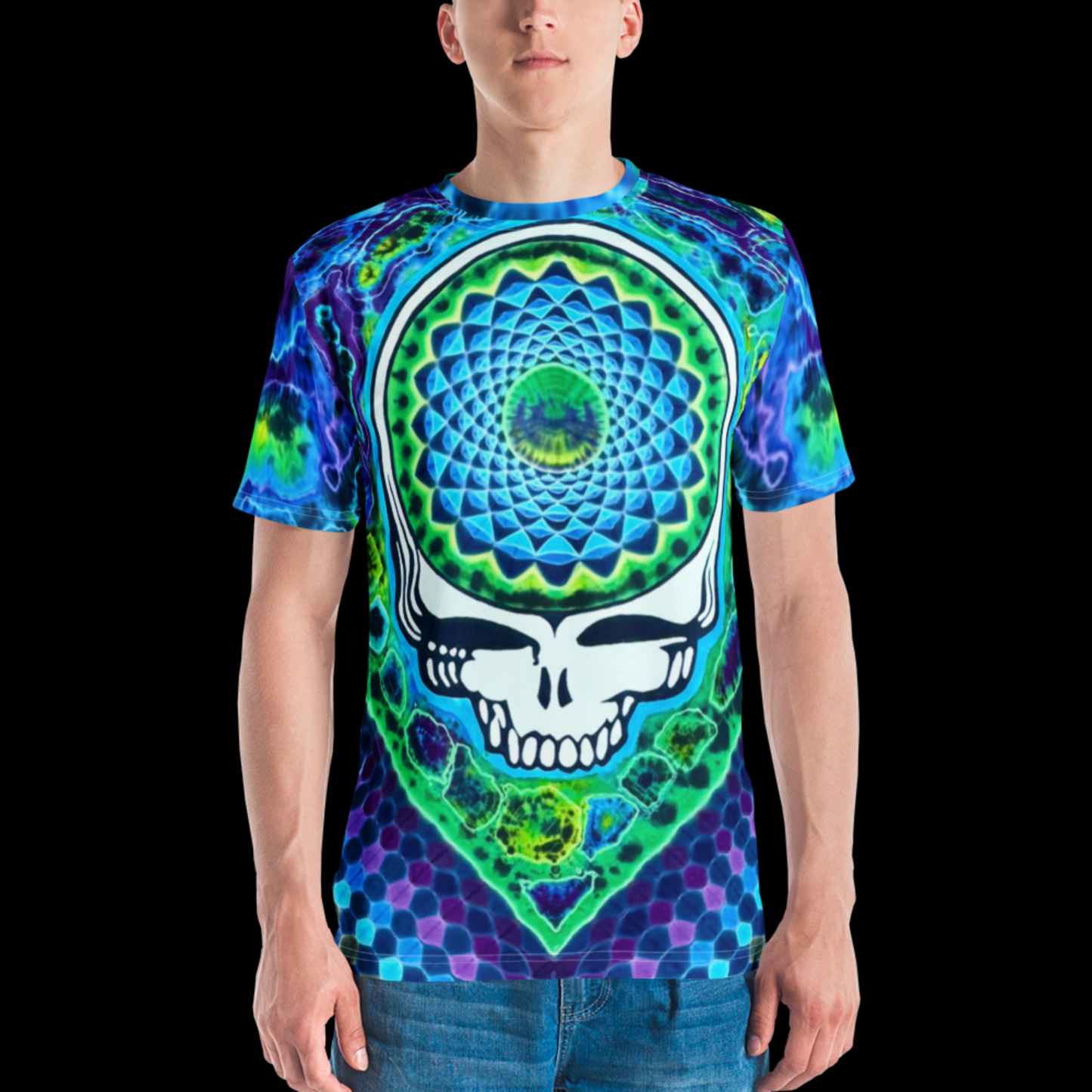 "Stealie Heater" by Riah Cotton Print T-Shirt