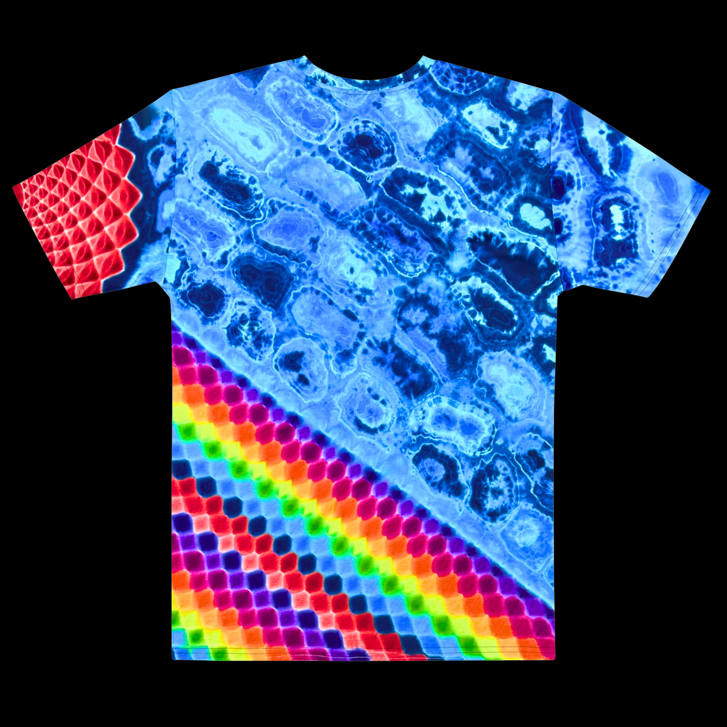 "Rainbow Drift" Cotton Print T-Shirt