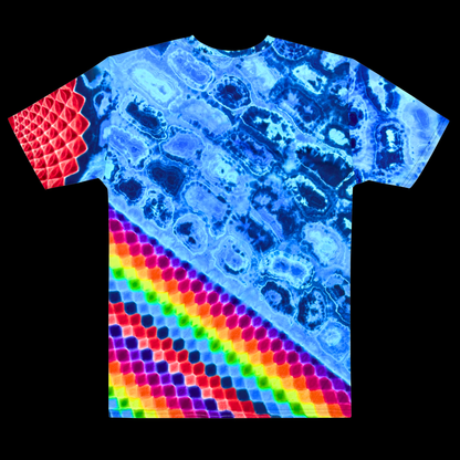 "Rainbow Drift" Cotton Print T-Shirt