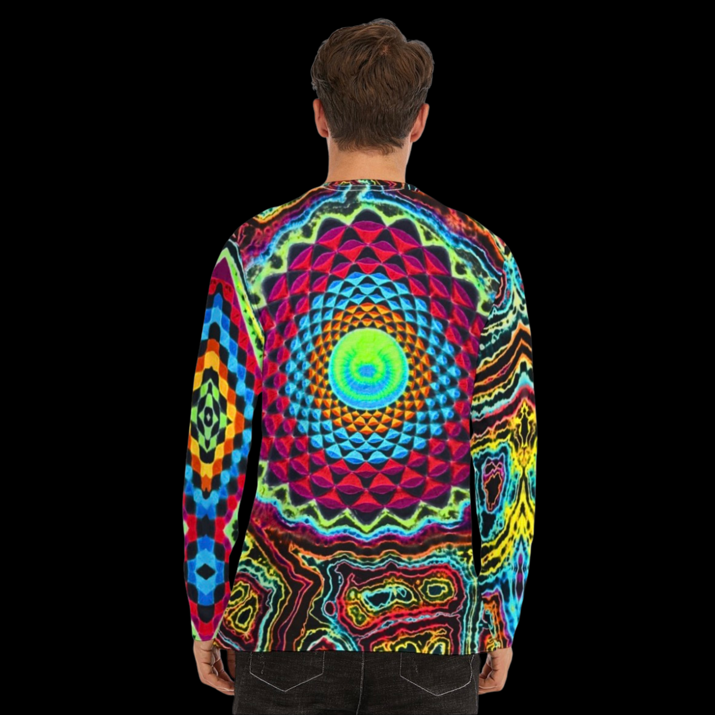"Chromatic Contacts" Cotton Longsleeve T-Shirt Print (NOT HAND TIED AND DYED)