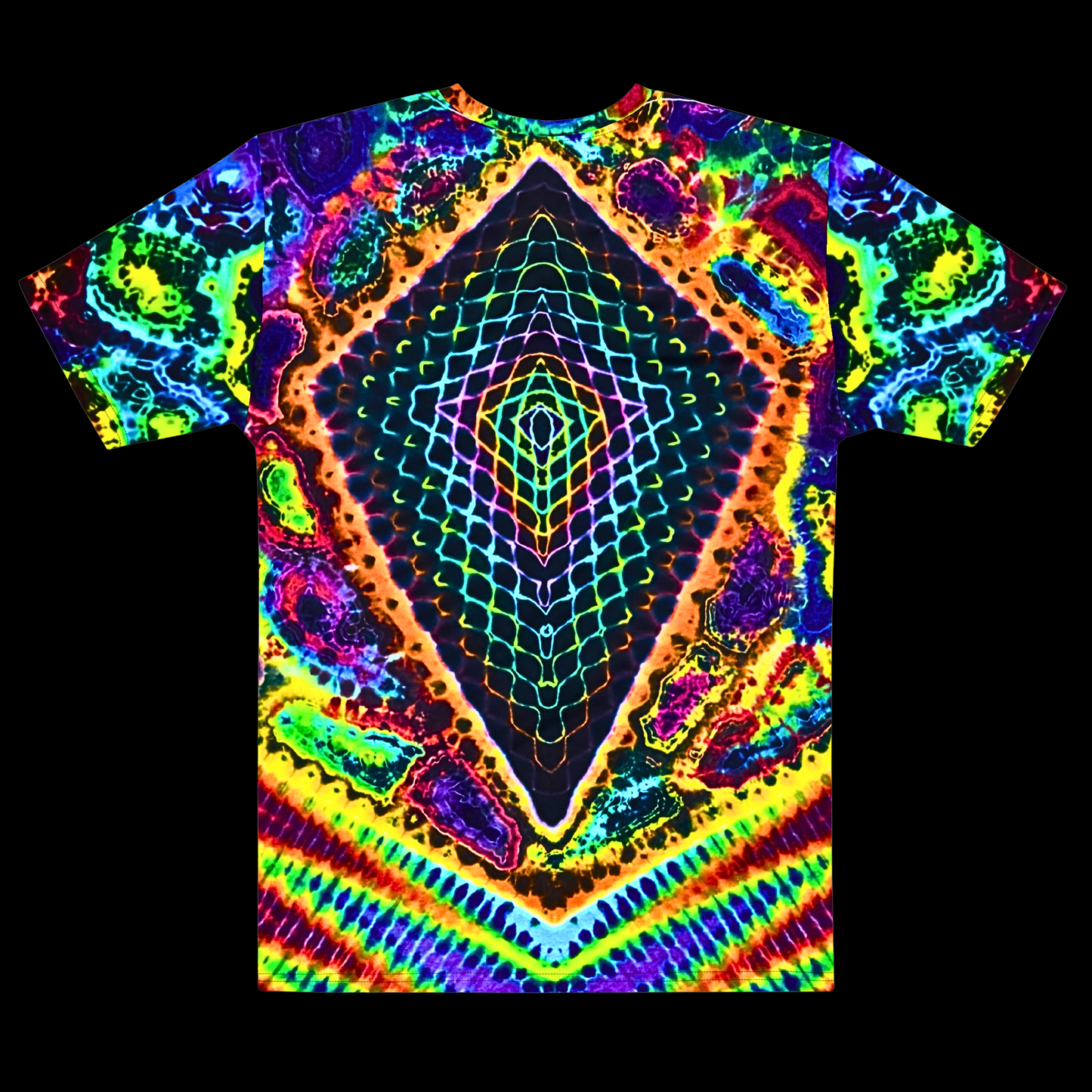 "Rainbow Pulse" Cotton Print T-Shirt (NOT HAND TIED AND DYED"
