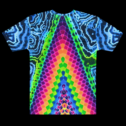 "Rainbow Lagoon" by Riah Cotton Print T-Shirt