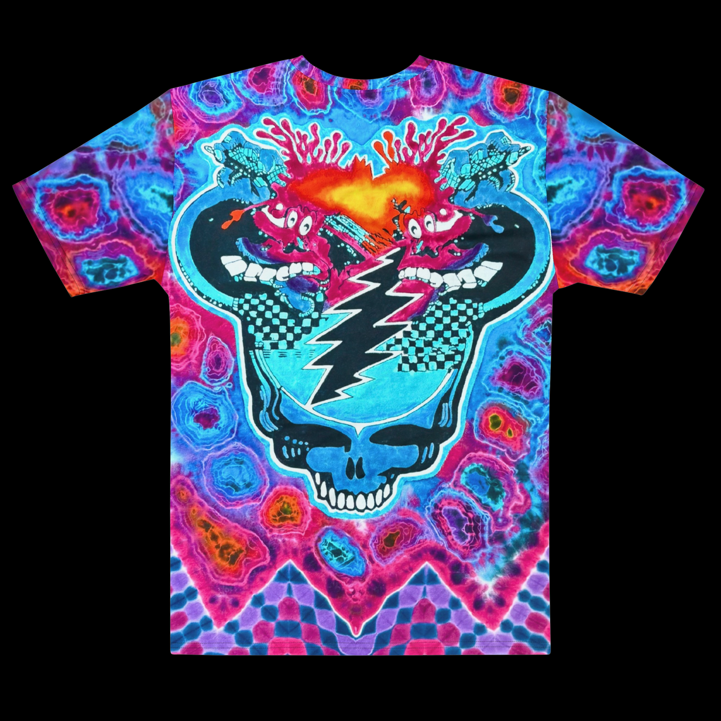 "Psychedelic Scoops" Poly Print T-Shirt