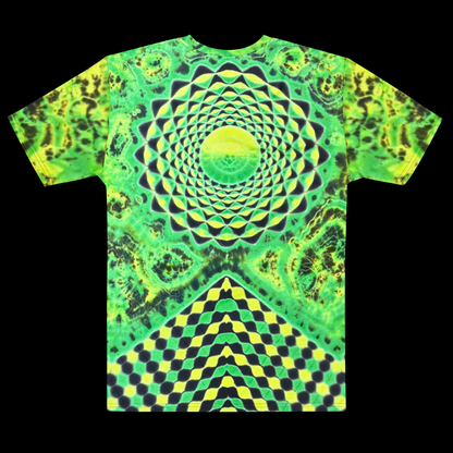 "Neon Night Hopper" Cotton Print T-Shirt