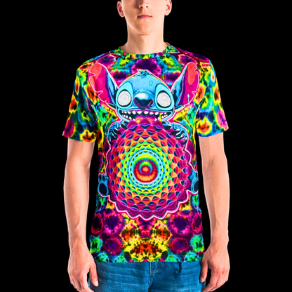 "Hypno-Stitch" Poly Print T-Shirt