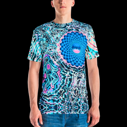 "Cosmic Wanderer" Cotton Print T-Shirt