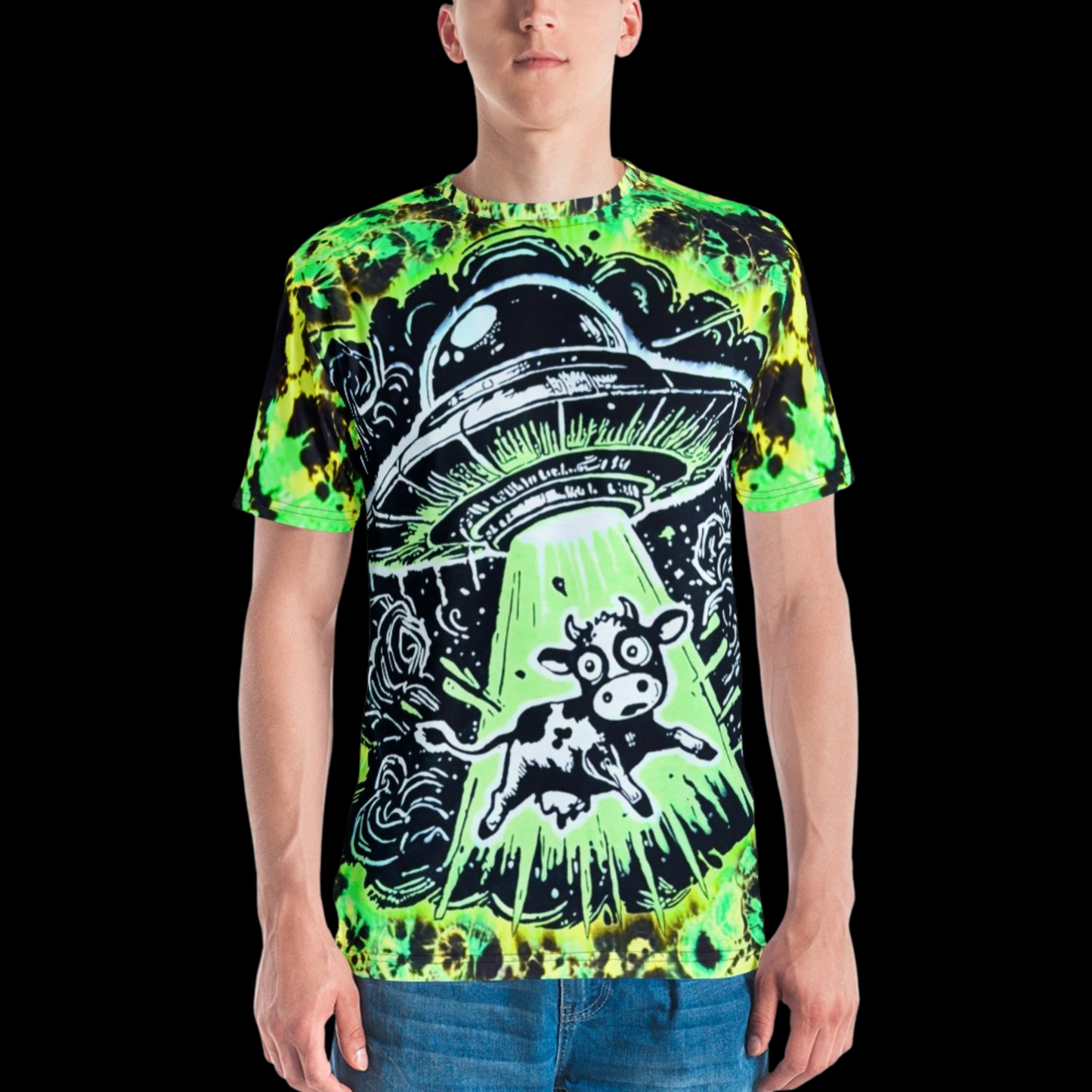 "Udder Worldly" Cotton Print T-Shirt