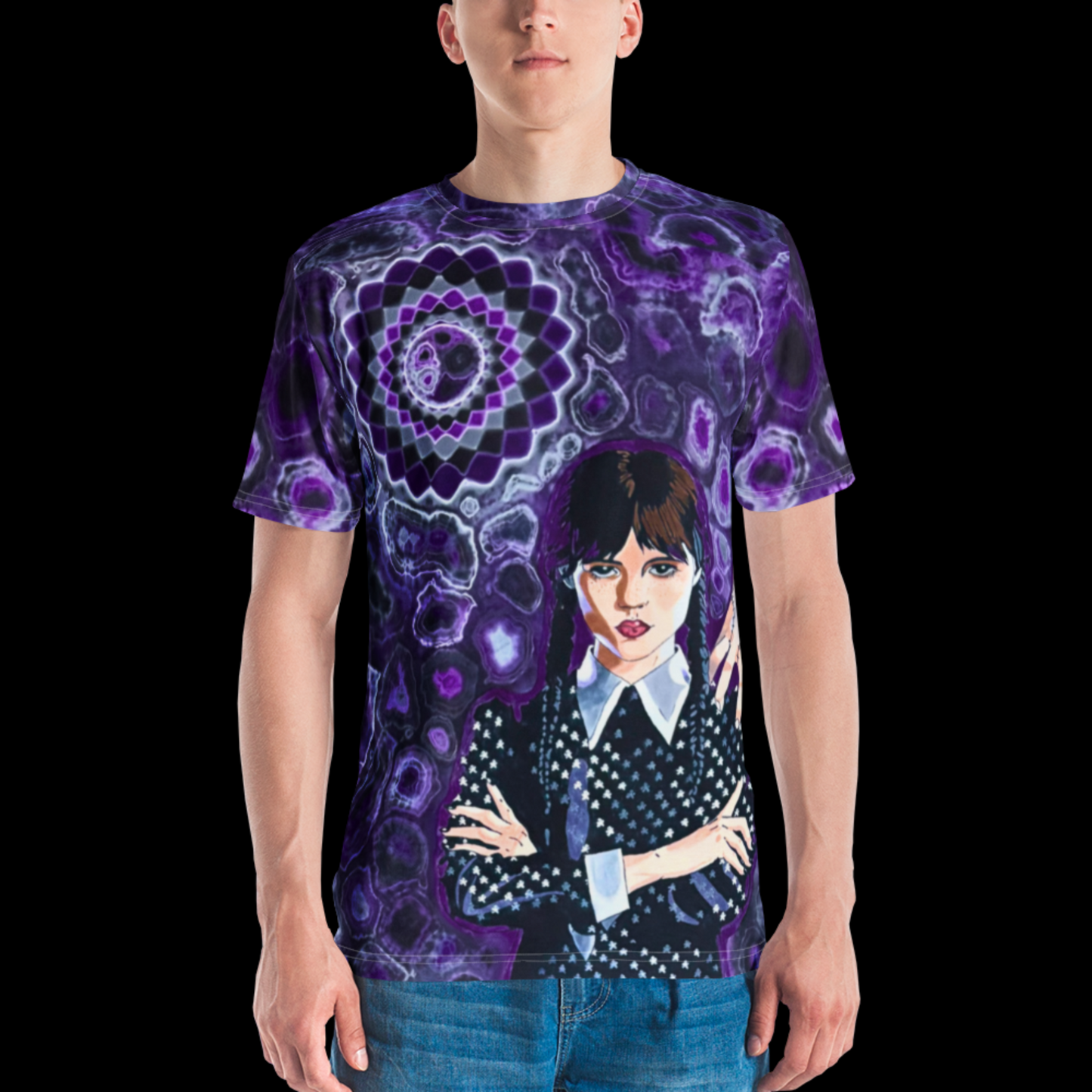 "Woe is Wednesday" by Riah Cotton Print T-Shirt