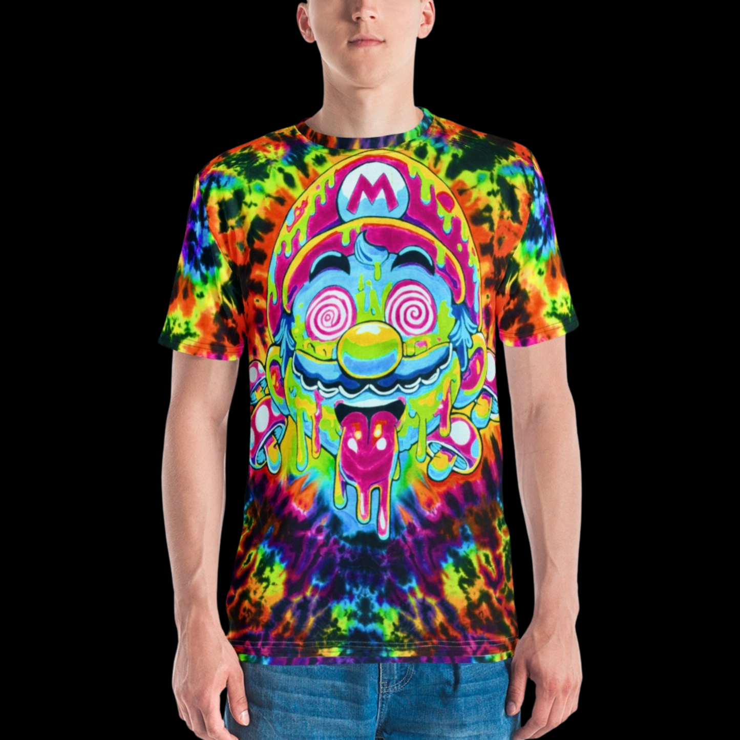"Marios Magic Mushrooms" Poly Print T-Shirt