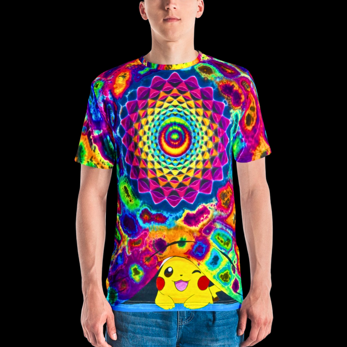 "Hide & Pika" Cotton Print T-Shirt