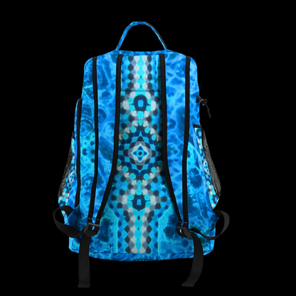 "Sapphire Stealie" Multifunctional Print Backpack