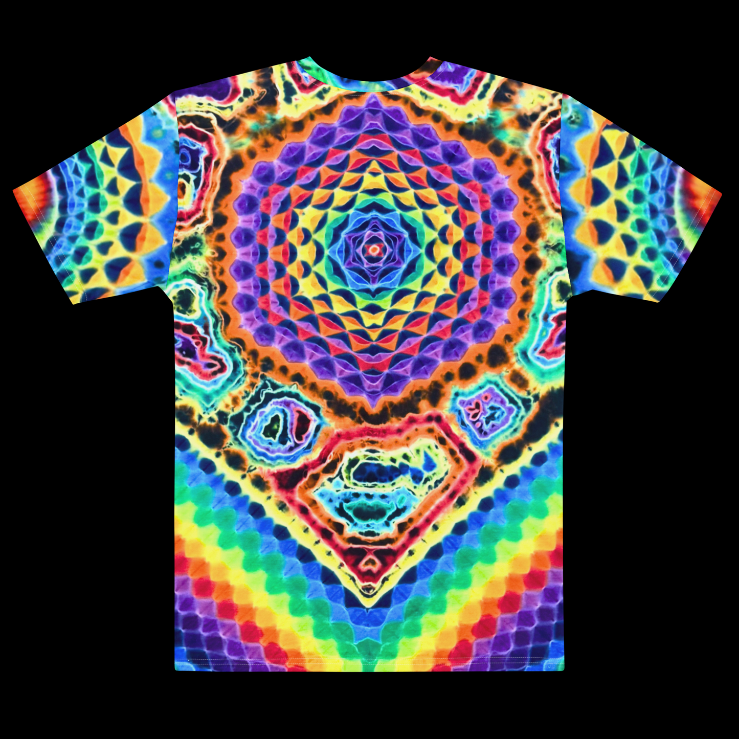 "Rainbow Maze" by Riah Cotton Print T-Shirt