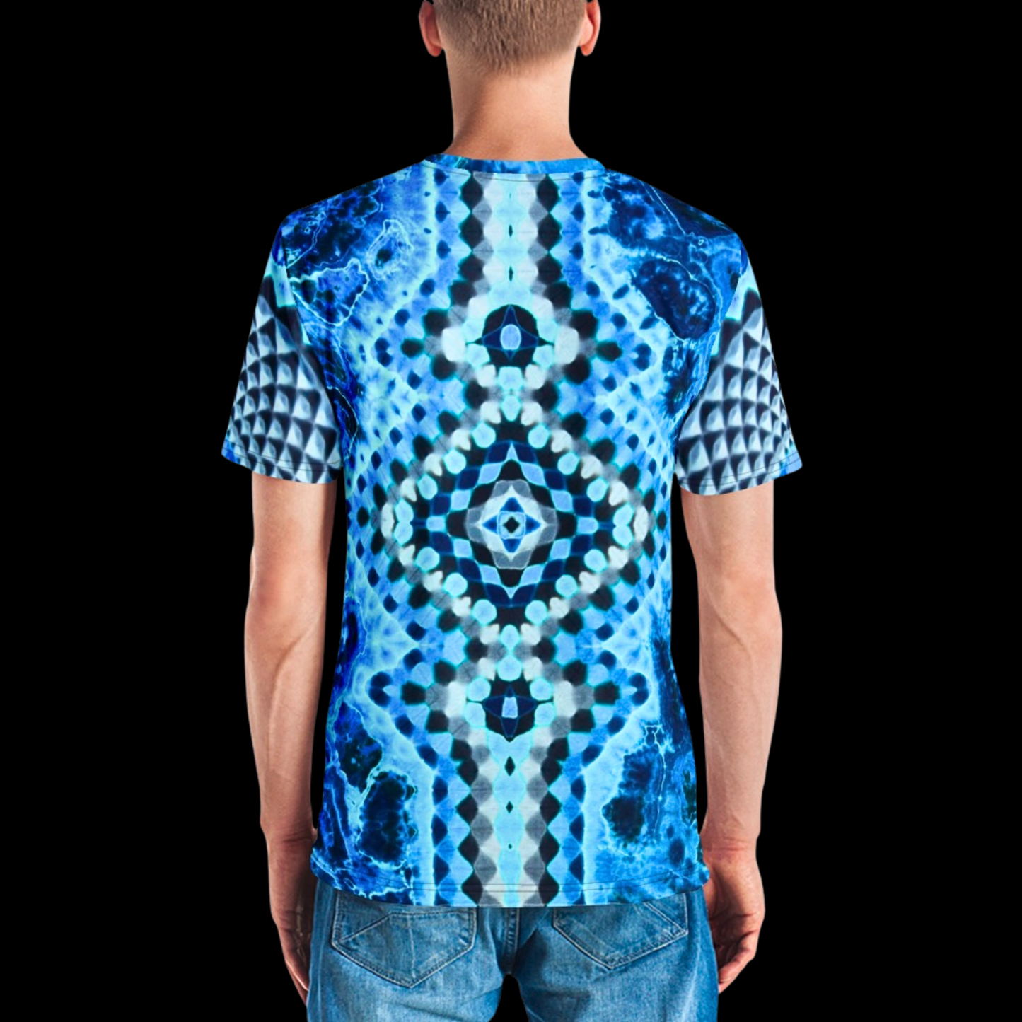 "Sapphire Stealie" Cotton Print T-Shirt (NOT HAND TIED AND DYED)