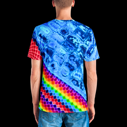 "Rainbow Drift" Cotton Print T-Shirt