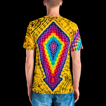 "Golden and Grateful" Cotton Print T-Shirt