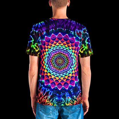 "Pentagon Mandala" Cotton Print T-Shirt (NOT HAND TIED AND DYED)