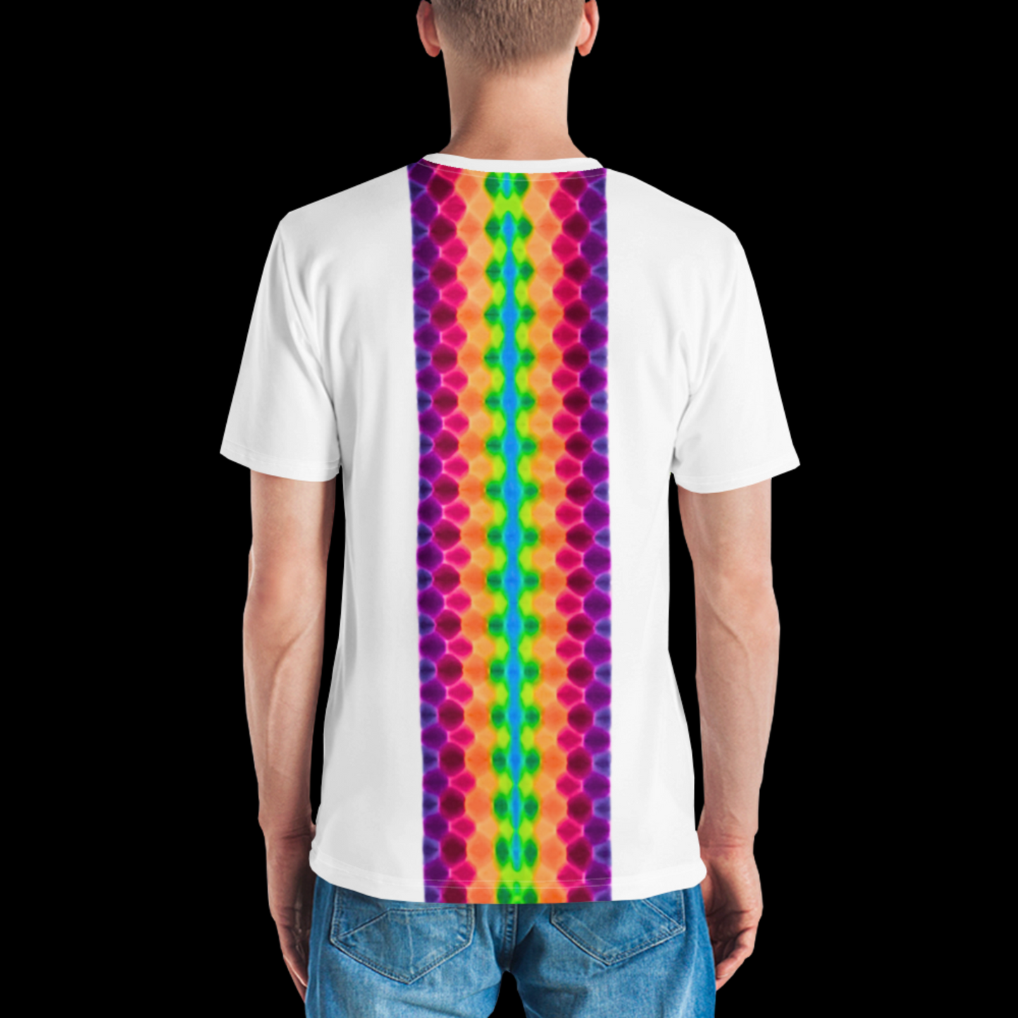 "Whiteout Rainbow" by Riah Poly Print T-Shirt